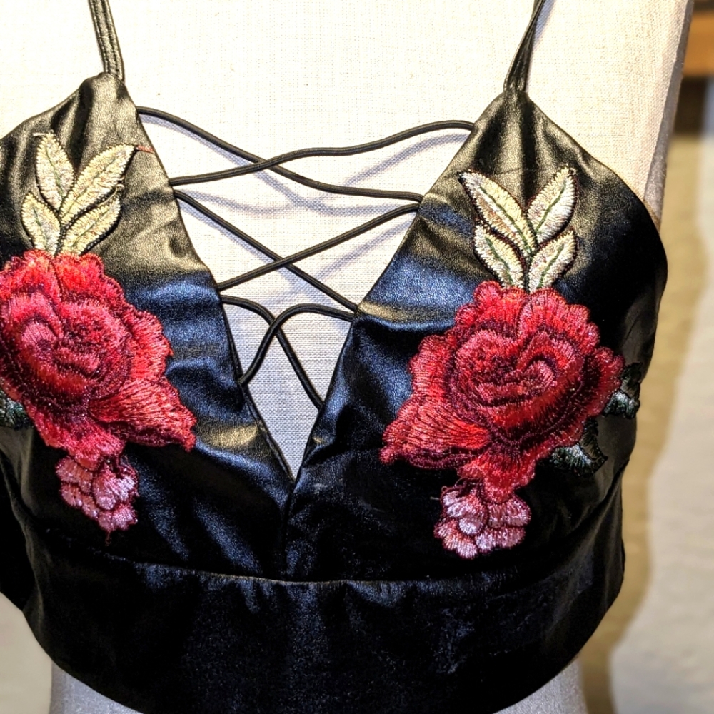 Sexy PLeather top size Large